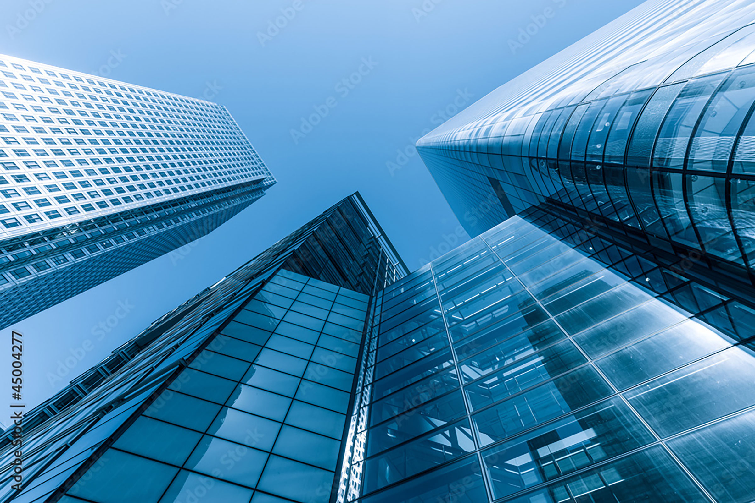 Skyscrapers looking up